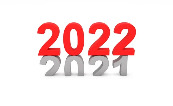 Nieuwjaar 2022 Creatief Ontwerpconcept Rendered Image — Stockfoto