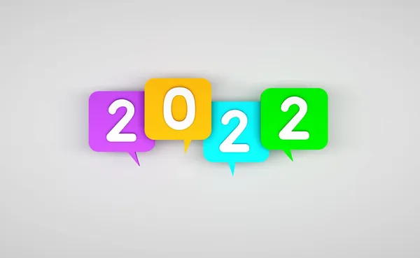 Nyår 2022 Kreativ Design Koncept Rendered Image — Stockfoto