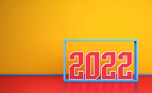 Новый 2022 Год Creative Design Rendered Image — стоковое фото