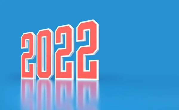 Nyår 2022 Kreativ Design Koncept Rendered Image — Stockfoto