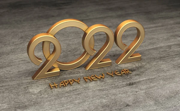 New Year 2022 Creative Design Concept Rendered Image — Stock Photo, Image