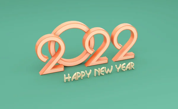 New Year 2022 Creative Design Concept Rendered Image — Stock Photo, Image