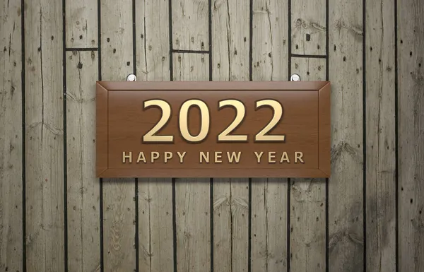Новий Рік 2022 Creative Design Concept Назвою Дошка Rendered Image — стокове фото