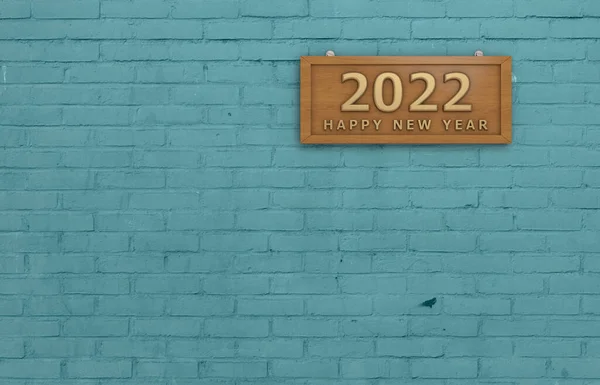 New Year 2022 Creative Design Concept Name Board Rendered Image — Stock Photo, Image