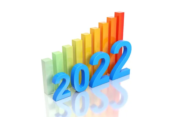 Nieuwjaar 2022 Creatief Ontwerpconcept Rendered Image — Stockfoto