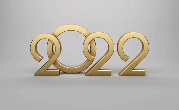Neues Jahr 2022 Kreatives Gestaltungskonzept Gerendertes Bild lizenzfreie Stockbilder
