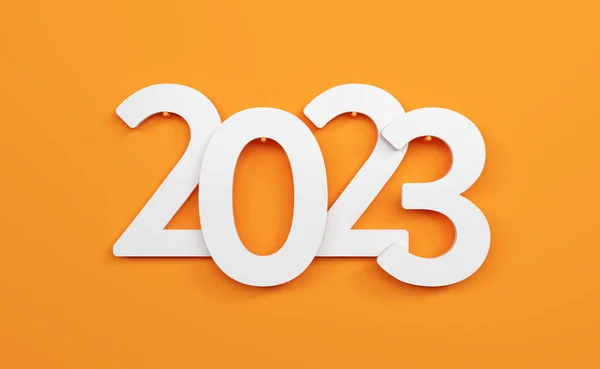 New Year 2023 Creative Design Concept Rendered Image — Photo