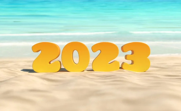 Yeni Yıl 2023 Yaratıcı Tasarım Konsepti - 3B Hazırlanmış Resim