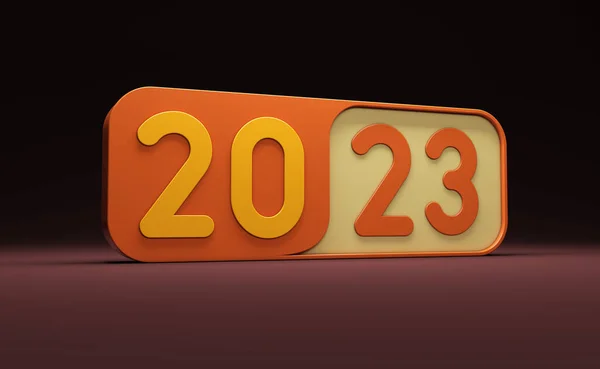 New Year 2023 Creative Design Concept Rendered Image — 图库照片