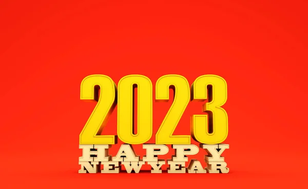 New Year 2023 Creative Design Concept Rendered Image — Stockfoto