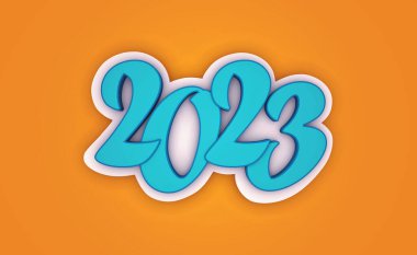 Yeni Yıl 2023 Yaratıcı Tasarım Konsepti - 3B Hazırlanmış Resim