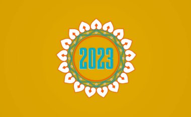Yeni Yıl 2023 Yaratıcı Tasarım Konsepti - 3B Hazırlanmış Resim