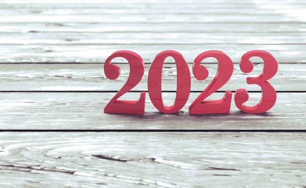 New Year 2023 Creative Design Concept Rendered Image —  Fotos de Stock