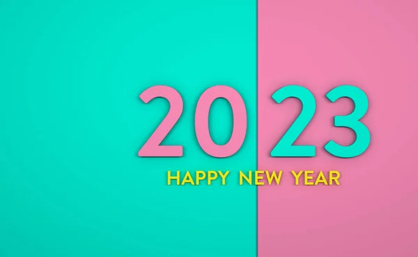 New Year 2023 Creative Design Concept Rendered Image — Stok fotoğraf