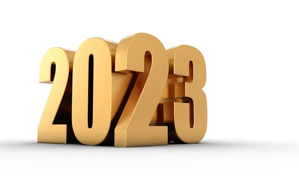 New Year 2023 Creative Design Concept Rendered Image — Stockfoto