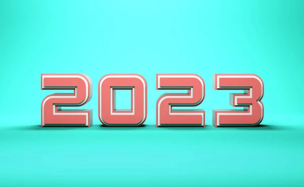 New Year 2023 Creative Design Concept Rendered Image — 图库照片