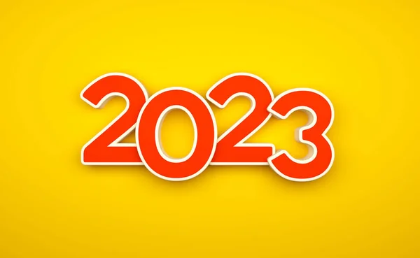 Новий Рік 2023 Креативний Дизайн Концепція Рендеринг Зображення — стокове фото
