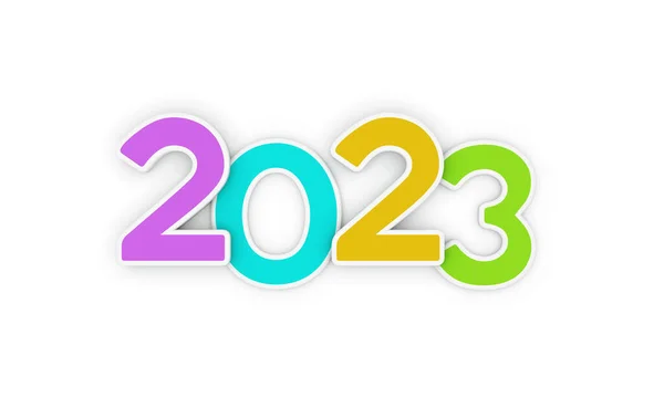 New Year 2023 Creative Design Concept Rendered Image — Stockfoto