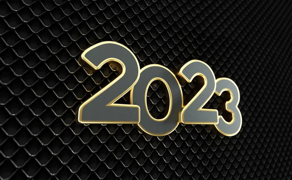 New Year 2023 Creative Design Concept Rendered Image — Stock fotografie