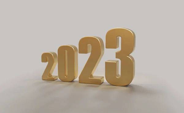 New Year 2023 Creative Design Concept Rendered Image — Stockfoto