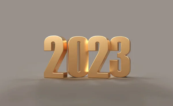 New Year 2023 Creative Design Concept Rendered Image — Stockfoto