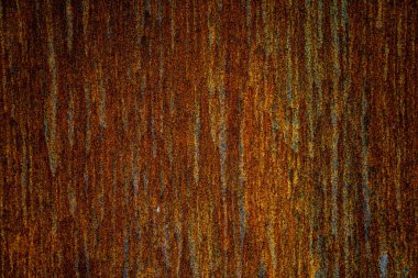 Paslı metal duvar. Metal yüzeyde paslı noktalar var. Metal pas dokusu arka planı. Paslı. Pas lekeleri..