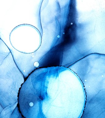 Alkol mürekkebinin sunduğu yüksek kaliteli akış sanatı tasarımcıya modern bir soyut arkaplan sağlar..