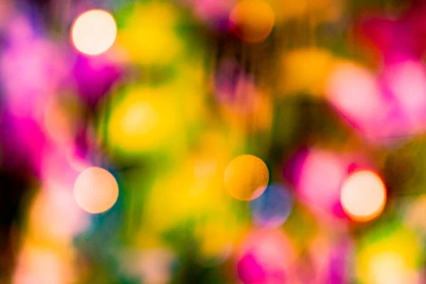 Bright Warm Golden Light Bokeh Abstract Background Colorful Bokeh Christmas — Stock Photo, Image