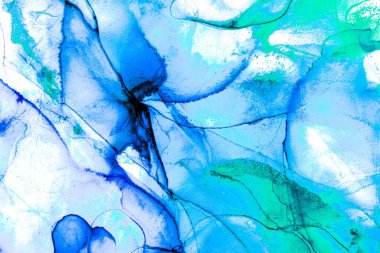 Alkol mürekkebiyle sunulan yüksek kaliteli soyut resim tasarımcıya modern bir sanat arkaplanı sunuyor..