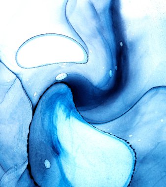 Alkol mürekkebinin sunduğu yüksek kaliteli akış sanatı tasarımcıya modern bir soyut arkaplan sağlar..