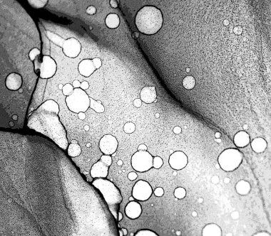 Alkol mürekkebinin sunduğu yüksek kaliteli akış sanatı tasarımcıya modern bir soyut arkaplan sağlar..