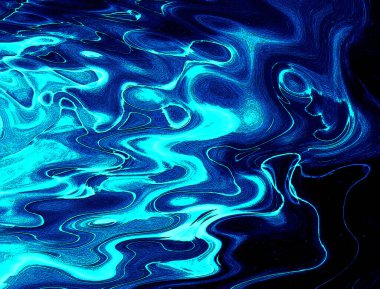 Alkol mürekkebinin sunduğu yüksek kaliteli akış sanatı tasarımcıya modern bir soyut arkaplan sağlar..