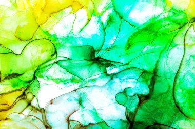 Alkol mürekkebiyle sunulan yüksek kaliteli soyut resim tasarımcıya modern bir sanat arkaplanı sunuyor..