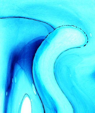 Alkol mürekkebinin sunduğu yüksek kaliteli akış sanatı tasarımcıya modern bir soyut arkaplan sağlar..