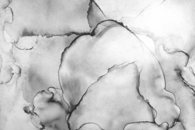 Alkol mürekkebinin sunduğu yüksek kaliteli akış sanatı tasarımcıya modern bir soyut arkaplan sağlar..