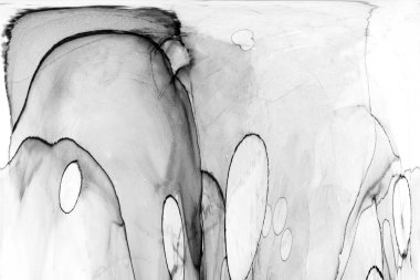 Alkol mürekkebiyle sunulan yüksek kaliteli soyut tablolar tasarımcıya modern bir sanat geçmişi kazandırıyor..