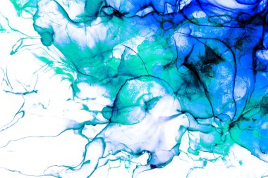 Alkol mürekkebi ve renkli soyut modern resim arka planıyla yapılmış yüksek kalite modern soyut resim..