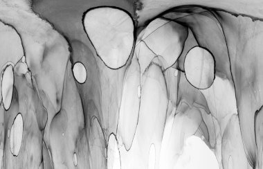 Alkol mürekkebiyle sunulan yüksek kaliteli soyut tablolar tasarımcıya modern bir sanat geçmişi kazandırıyor..