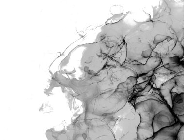 Yüksek kaliteli soyut tablolar, Çin tarzı soyut mürekkep resimleri ve alkol mürekkebiyle sunulan sanatsal altyapılar..