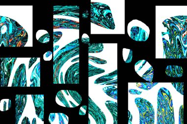 Pop sanat modern tasarım çizgiler ve renk blokları ile birleştirilmiştir