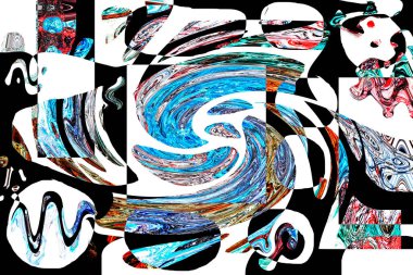 Pop sanat modern tasarım çizgiler ve renk blokları ile birleştirilmiştir