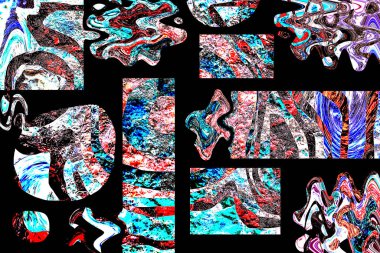 Pop sanat modern tasarım çizgiler ve renk blokları ile birleştirilmiştir