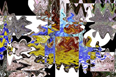 Pop sanat modern tasarım çizgiler ve renk blokları ile birleştirilmiştir