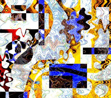 Pop sanat modern tasarım çizgiler ve renk blokları ile birleştirilmiştir