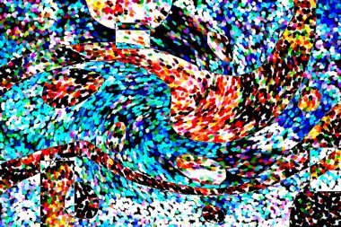 Pop sanat modern tasarım çizgiler ve renk blokları ile birleştirilmiştir