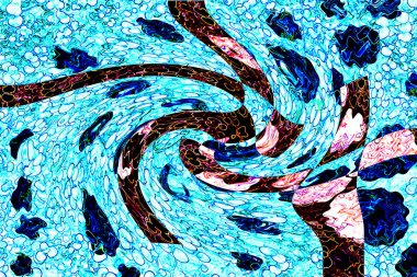 Pop sanat modern tasarım çizgiler ve renk bloğuyla birleştirilmiş.