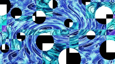 Pop sanat modern tasarım çizgiler ve renk blokları ile birleştirilmiştir