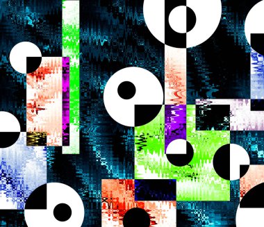 Pop sanat modern tasarım çizgiler ve renk blokları ile birleştirilmiştir