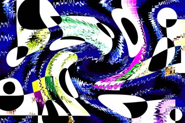 Pop sanat modern tasarım çizgiler ve renk blokları ile birleştirilmiştir