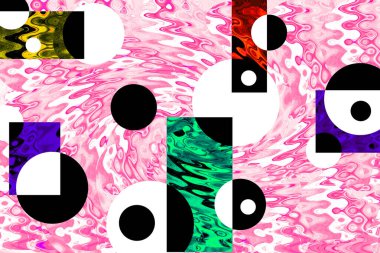 Pop sanat modern tasarım çizgiler ve renk blokları ile birleştirilmiştir